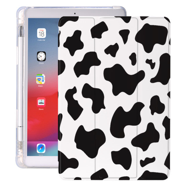 Animal pattern silicone cases for iPad-Tabletory-Cow Small-iPad 10.2 inch 7th Gen & 8th Gen-