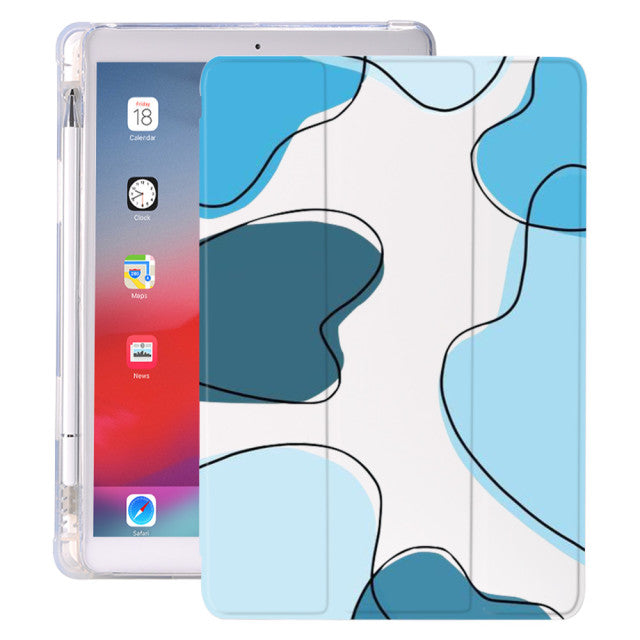 Animal pattern silicone cases for iPad-Tabletory-Cow Big Blue-iPad 10.2 inch 7th Gen & 8th Gen-