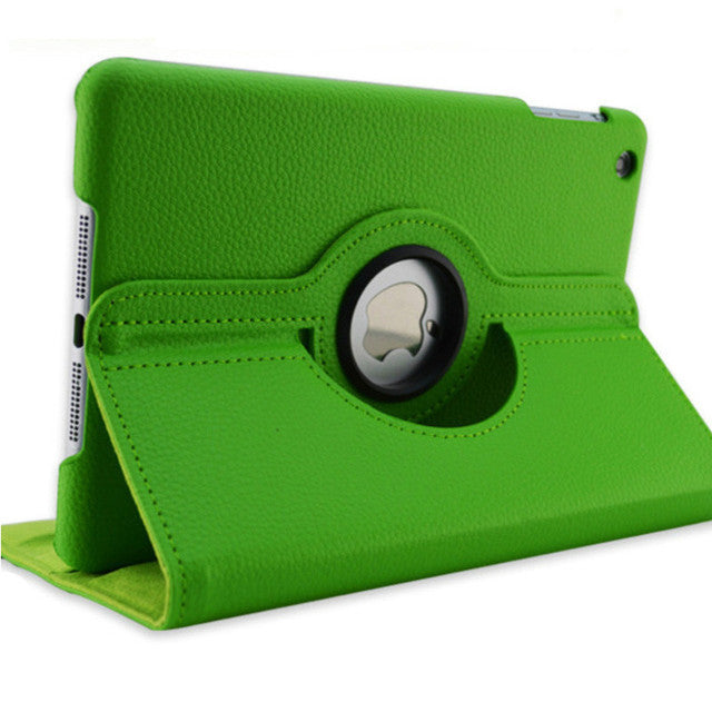 Faux Leather 360-degree Rotation Case for iPad-Tabletory-Green-iPad 7th Gen 8th Gen & 9th Gen 10.2 inch-